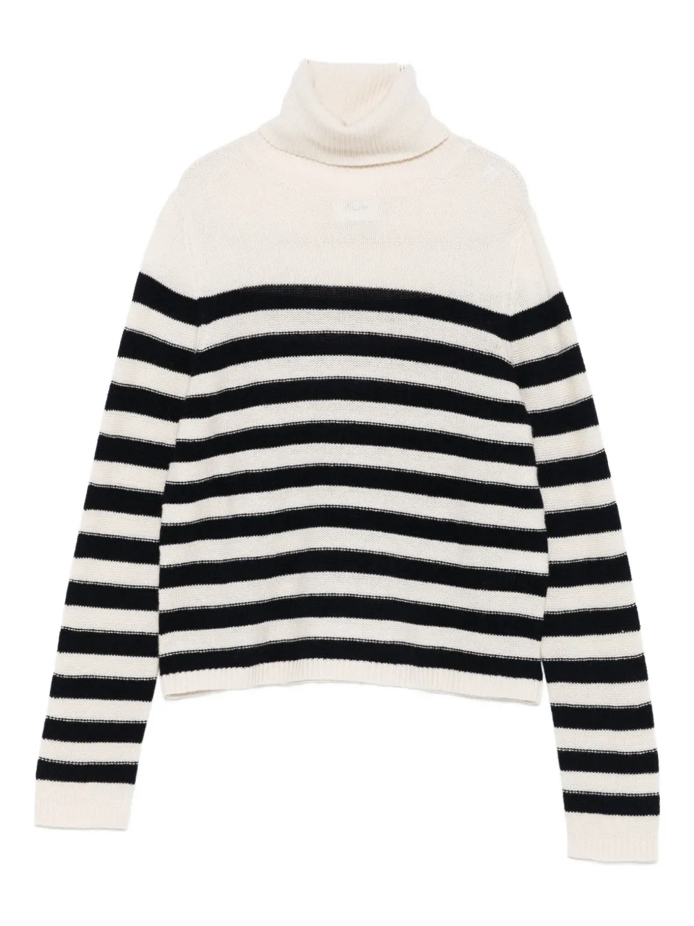 Полосатый свитер с высоким воротом ALLUDE, белый
Полосатый свитер с высоким воротом ALLUDE, белый