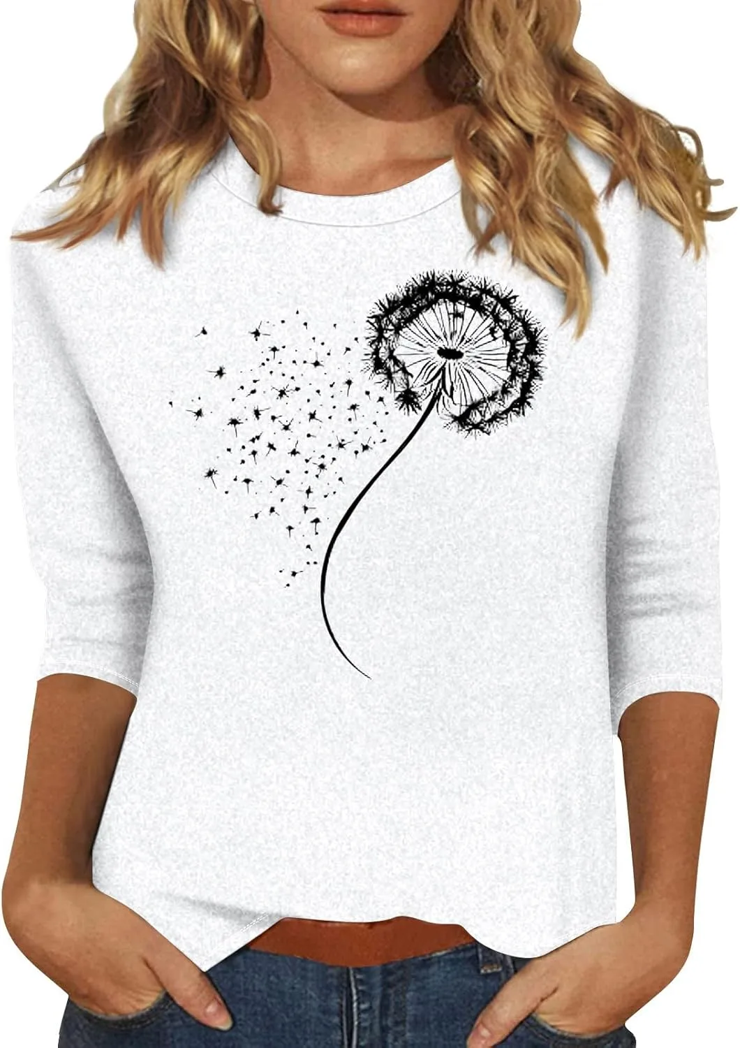 Летний топ для женщин с принтом и 3/4 рукавом FQZWONG
Летний топ для женщин с принтом и 3/4 рукавом FQZWONG