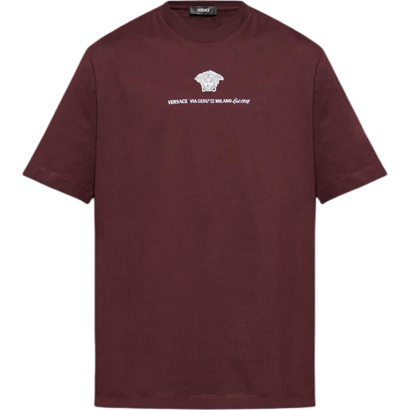 Футболка с вышитым логотипом VERSACE, Burgundy
Футболка с вышитым логотипом VERSACE, Burgundy