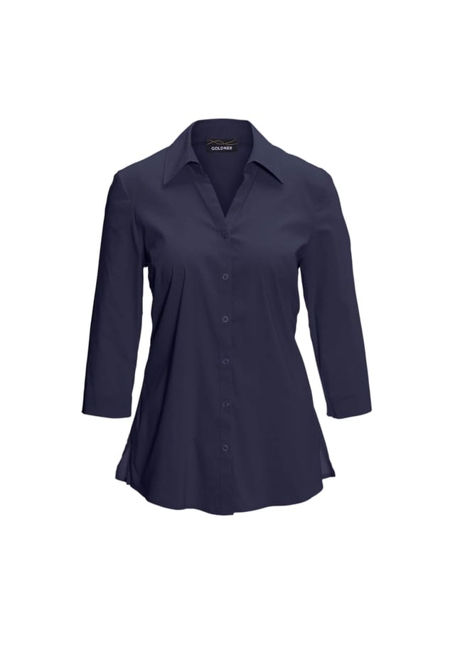 Короткий размер: эластичная удобная блузка с хлопком Goldner, синий
Короткий размер: эластичная удобная блузка с хлопком Goldner, синий