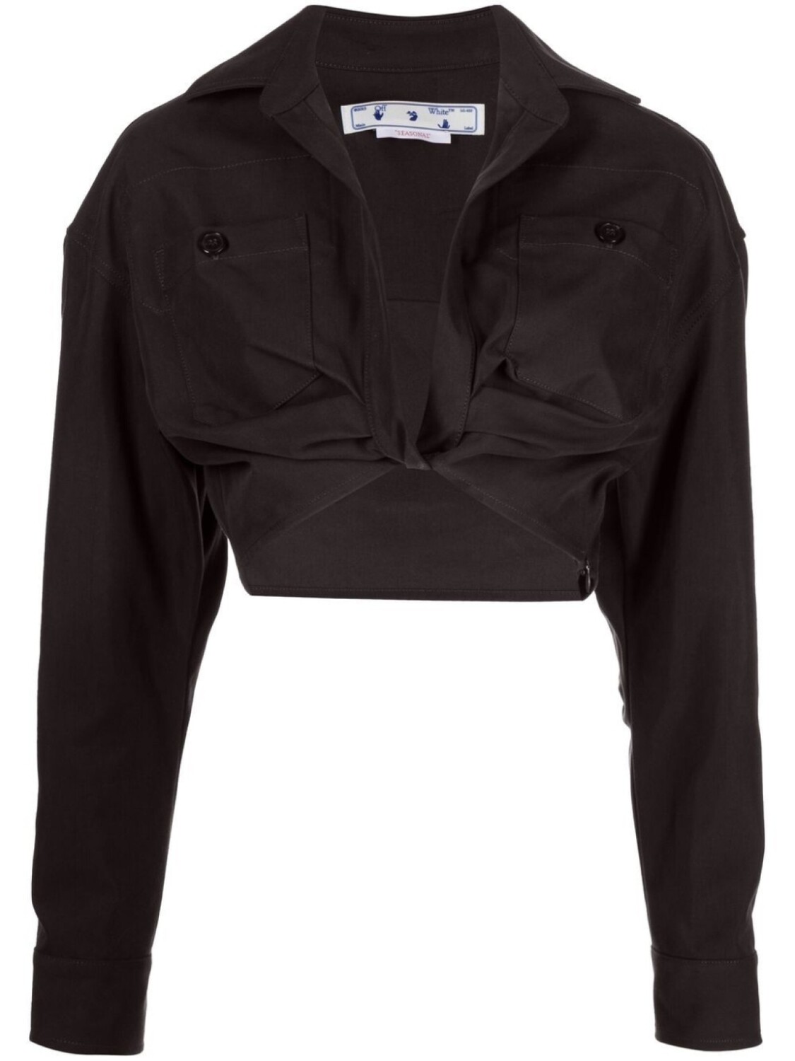 Off-White укороченная футболка с драпировкой, серый
Off-White укороченная футболка с драпировкой, серый