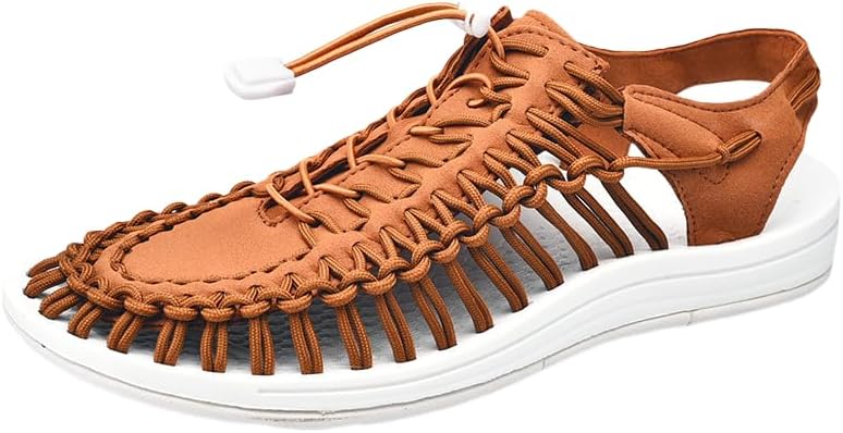 Мужские сандалии HCHCTRY с обернутыми пальцами, дышащие плоские сандалии, летние пляжные сандалии на вынос, повседневные плетеные сандалии, мужские спортивные сандалии, коричневый
Мужские сандалии HCHCTRY с обернутыми пальцами, дышащие плоские сандалии, летние пляжные сандалии на вынос, повседневные плетеные сандалии, мужские спортивные сандалии, коричневый