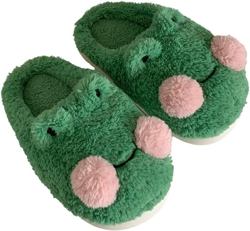 Тапочки Bridge Cutters для женщин и мужчин с лягушками - пушистые мультяшные тапочки с толстым подошвой для использования в помещении, зеленый
Тапочки Bridge Cutters для женщин и мужчин с лягушками - пушистые мультяшные тапочки с толстым подошвой для использования в помещении, зеленый