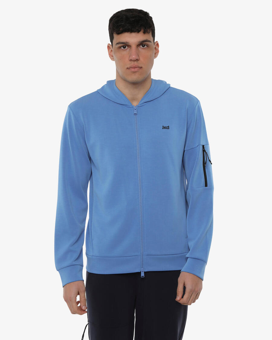 JAKED Мужская синтетическая фитнес-толстовка небесно-голубого цвета
JAKED Мужская синтетическая фитнес-толстовка небесно-голубого цвета