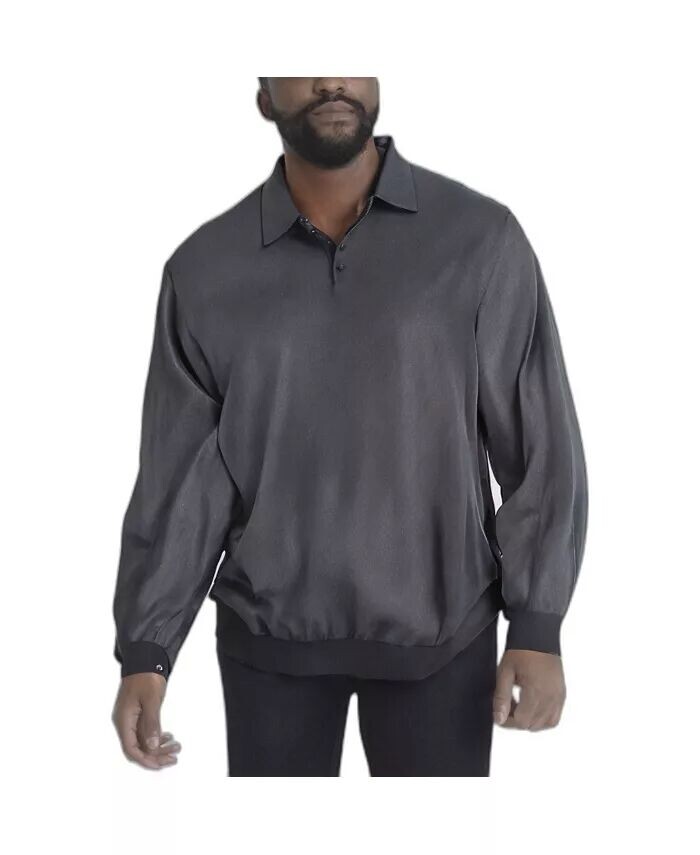 Легкий мужской свитер-поло для высоких и крупных размеров KingSize, черный
Легкий мужской свитер-поло для высоких и крупных размеров KingSize, черный