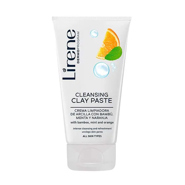 Глиняный очищающий крем с бамбуком, мятой и апельсином Cleansing Clay Paste Lirene, 150 ml