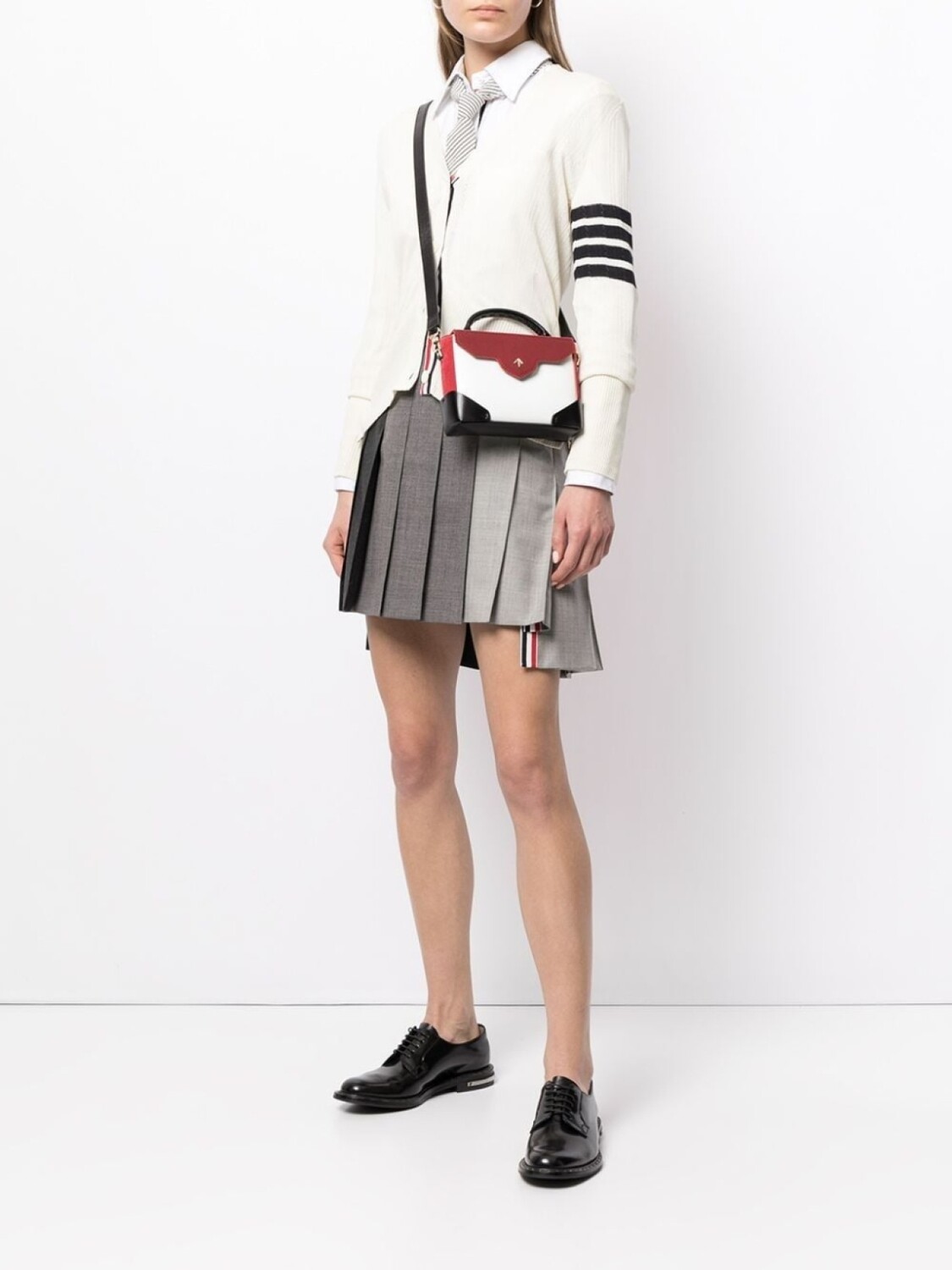 Thom Browne плиссированная мини-юбка с асимметричным подолом, серый
Thom Browne плиссированная мини-юбка с асимметричным подолом, серый