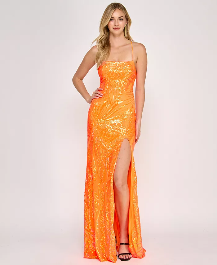 Вечернее платье для девушек с кружевной шнуровкой на спине и пайетками Crystal Doll, оранжевый
Вечернее платье для девушек с кружевной шнуровкой на спине и пайетками Crystal Doll, оранжевый