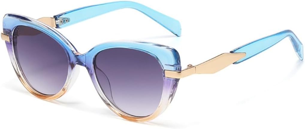 Солнцезащитные очки с защитой от УФ-излучения UV400 | Панк-стиль "кошачий глаз" с металлическими дужками | для женщин и мужчин, для занятий спортом на открытом воздухе и вождения DSVIGF, Blue Yellow
Солнцезащитные очки с защитой от УФ-излучения UV400 | Панк-стиль "кошачий глаз" с металлическими дужками | для женщин и мужчин, для занятий спортом на открытом воздухе и вождения DSVIGF, Blue Yellow