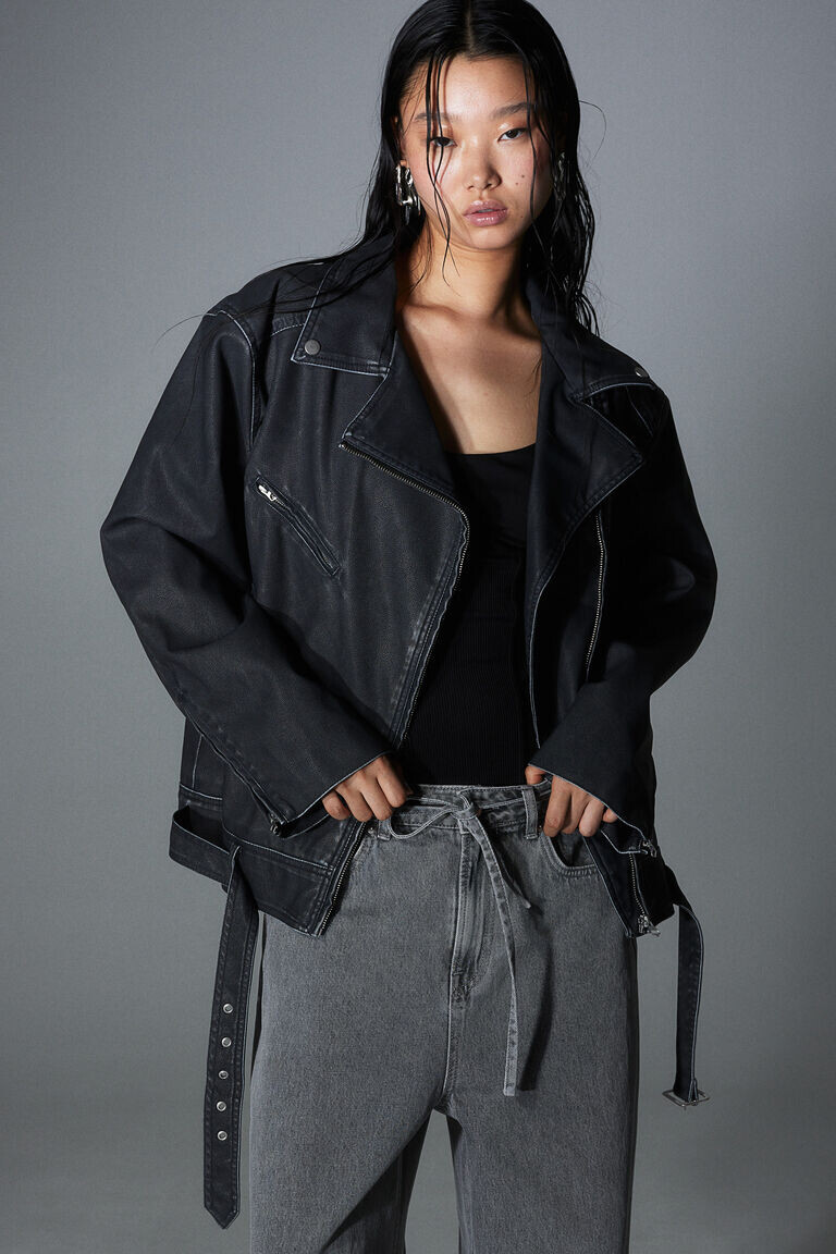 Байкерская куртка H&M, серый
Байкерская куртка H&M, серый