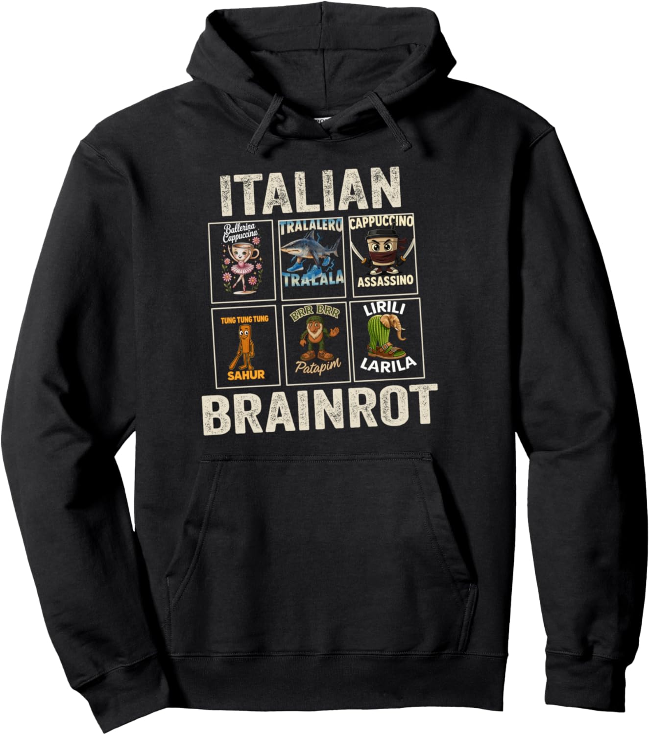 Итальянская толстовка Brainrot Italian Brainlot Style For Kids, черный
Итальянская толстовка Brainrot Italian Brainlot Style For Kids, черный