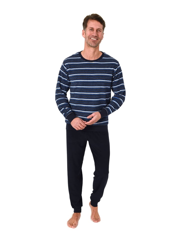 NORMANN Пижама из махровой ткани с длинными рукавами и манжетами, темно-синего цвета
NORMANN Пижама из махровой ткани с длинными рукавами и манжетами, темно-синего цвета