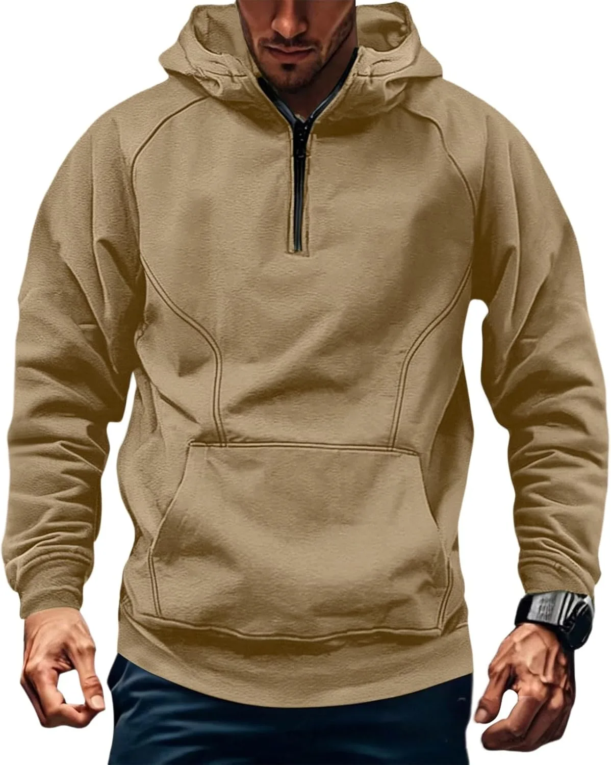 GOFULY Толстовка с четвертью молнией для мужчин, легкая флисовая, тактическая, с карманами
GOFULY Толстовка с четвертью молнией для мужчин, легкая флисовая, тактическая, с карманами