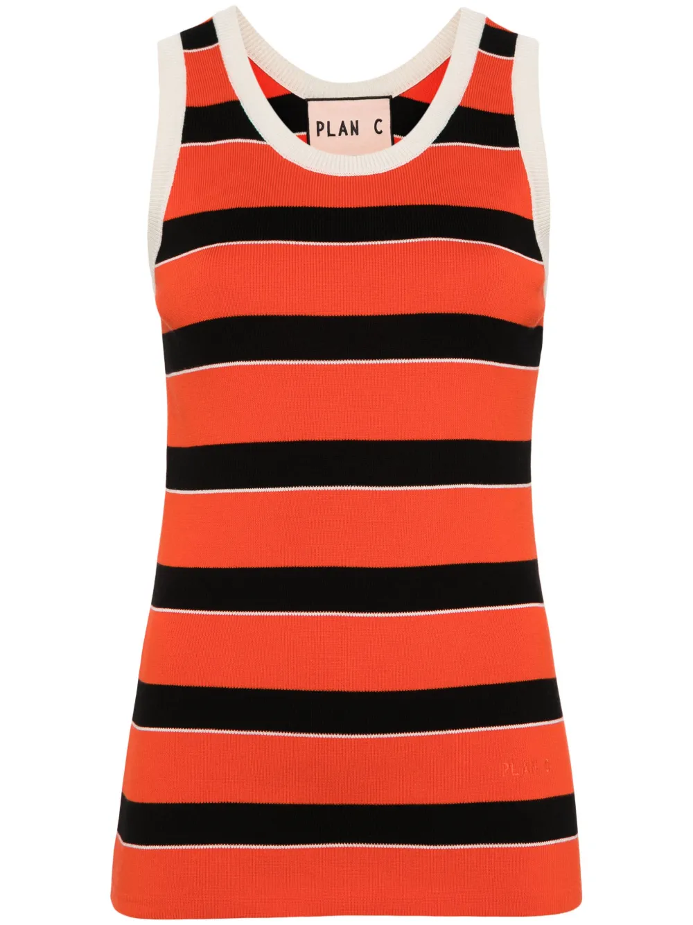 Вязаный топ в полоску Plan C, красный
Вязаный топ в полоску Plan C, красный