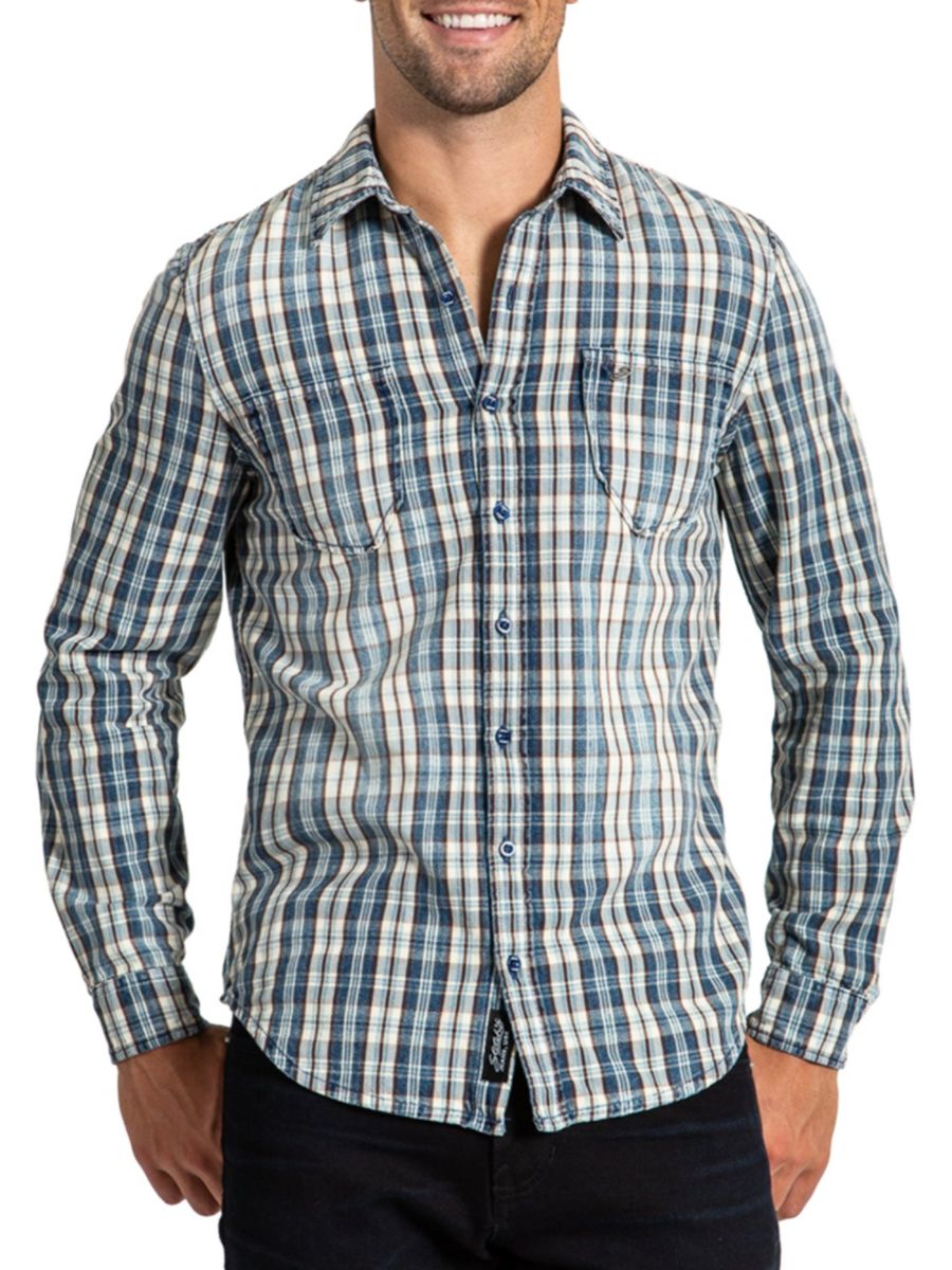 Рубашка из тканой клетчатой рубашки Stitch's Jeans, цвет Trucker Blue
Рубашка из тканой клетчатой рубашки Stitch's Jeans, цвет Trucker Blue