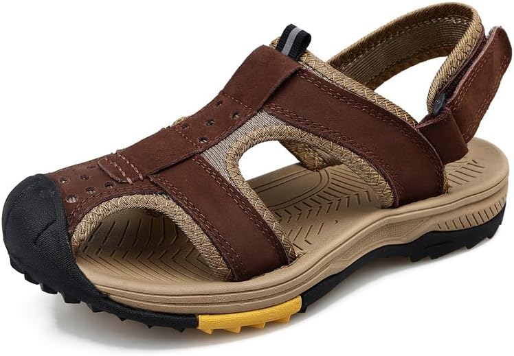 Сандалии для походов Asifn для мужчин, летние, для улицы и пляжа, легкие, с закрытым носком, водонепроницаемые, противоскользящие для водного спорта, коричневый
Сандалии для походов Asifn для мужчин, летние, для улицы и пляжа, легкие, с закрытым носком, водонепроницаемые, противоскользящие для водного спорта, коричневый