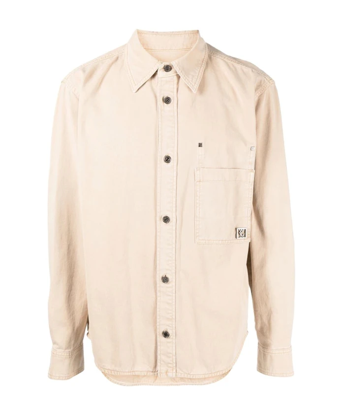 Повседневная бежевая рубашка с длинными рукавами Wooyoungmi, бежевый
Повседневная бежевая рубашка с длинными рукавами Wooyoungmi, бежевый