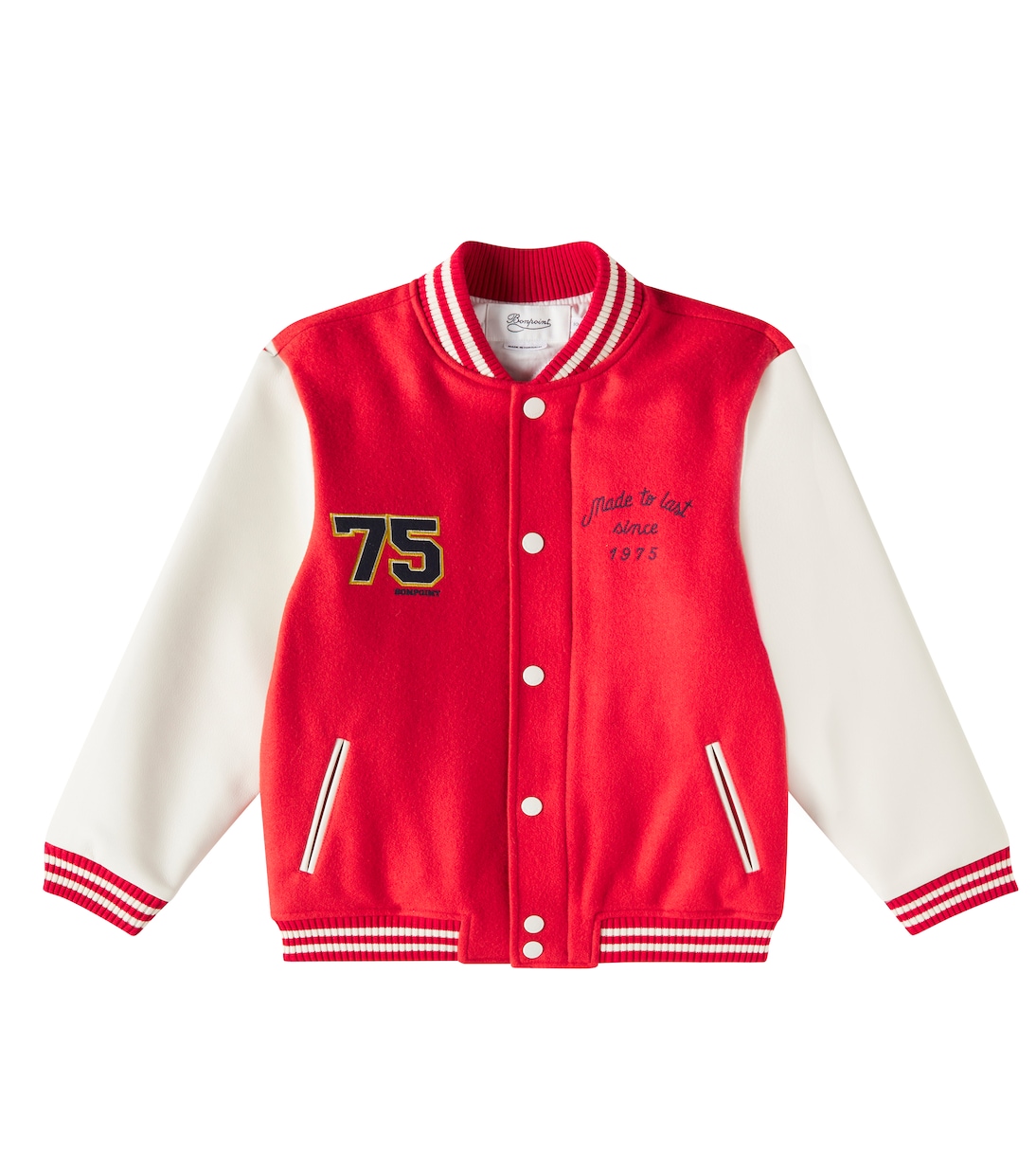 Вышитая университетская куртка из шерстяной смеси Дармута Bonpoint, Upb Rouge
Вышитая университетская куртка из шерстяной смеси Дармута Bonpoint, Upb Rouge