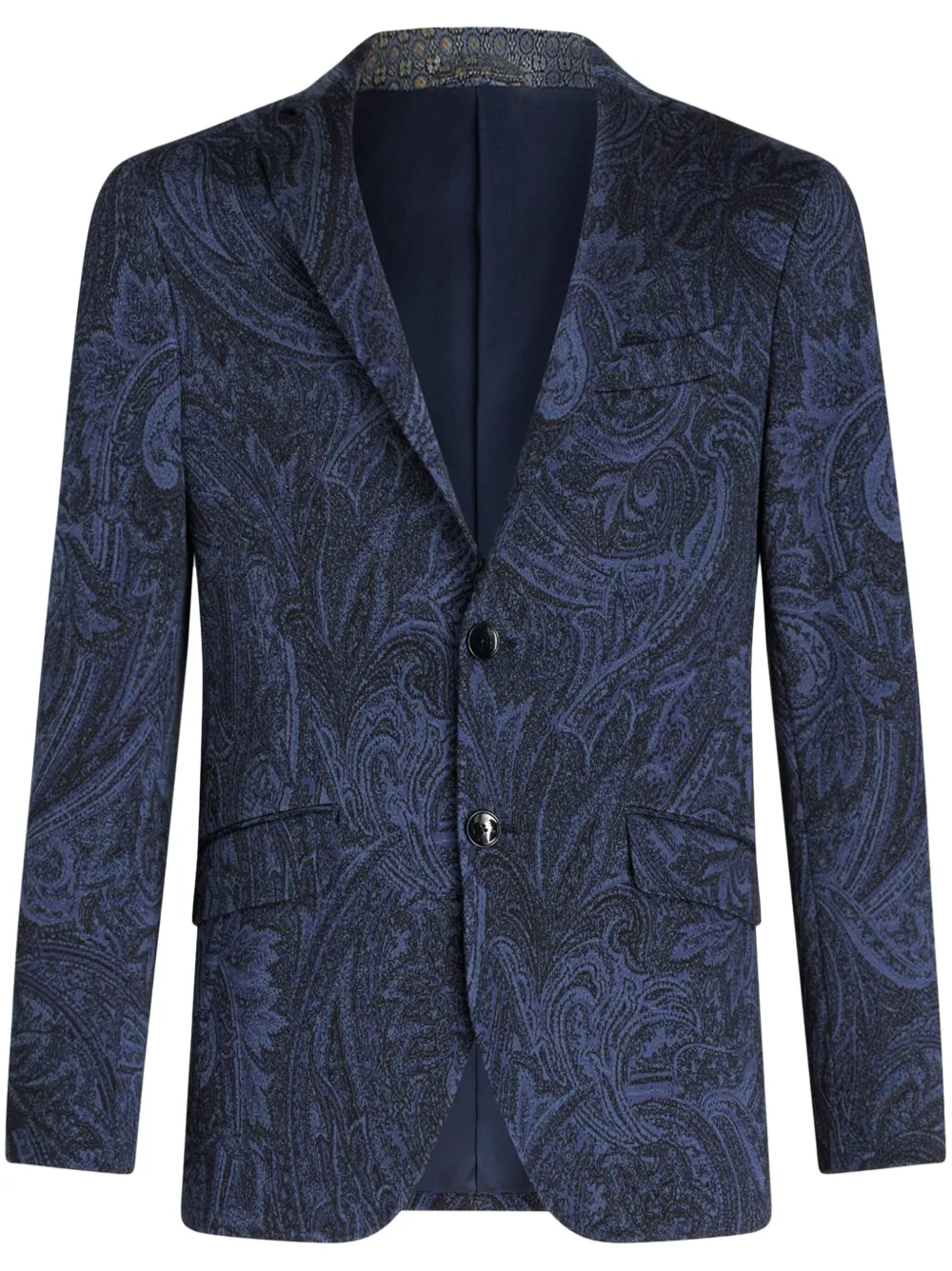 Однобортный пиджак с принтом пейсли ETRO, синий
Однобортный пиджак с принтом пейсли ETRO, синий