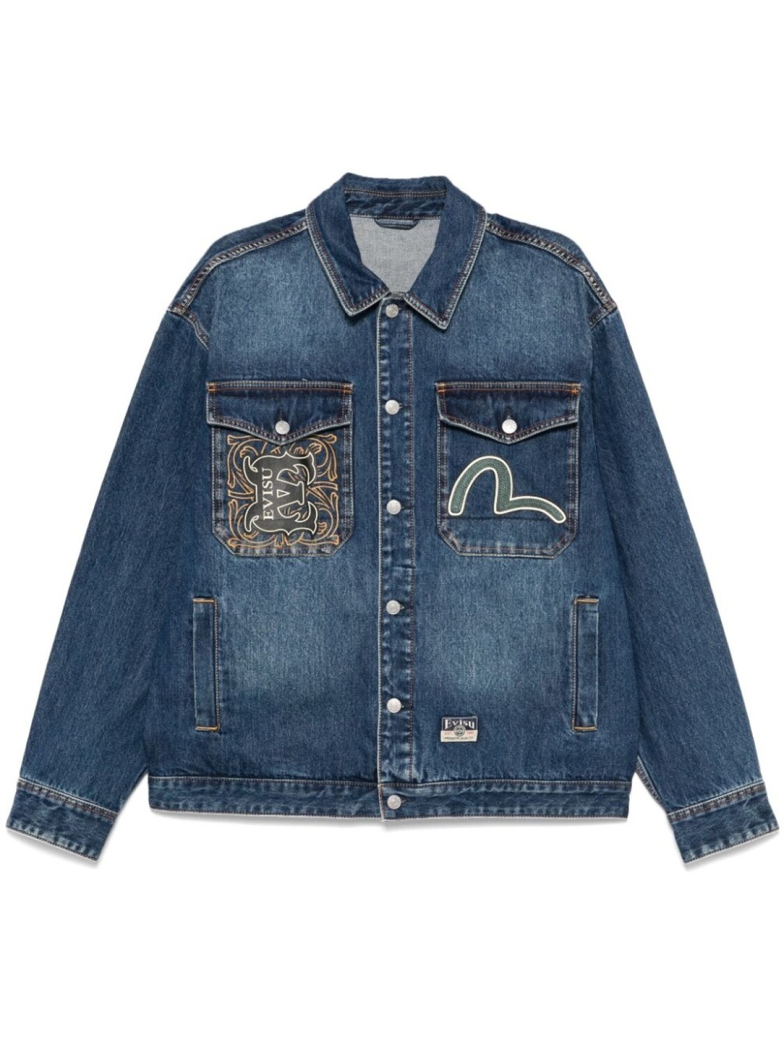 EVISU джинсовая куртка с вышивкой, синий
EVISU джинсовая куртка с вышивкой, синий