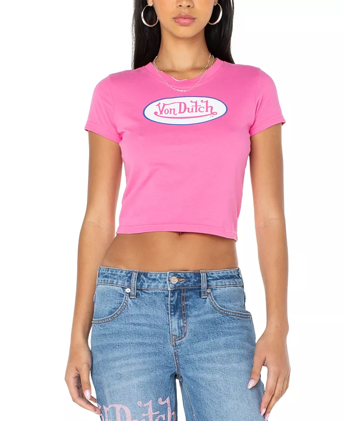 Женская розовая футболка с логотипом Baby Von Dutch, розовый
Женская розовая футболка с логотипом Baby Von Dutch, розовый