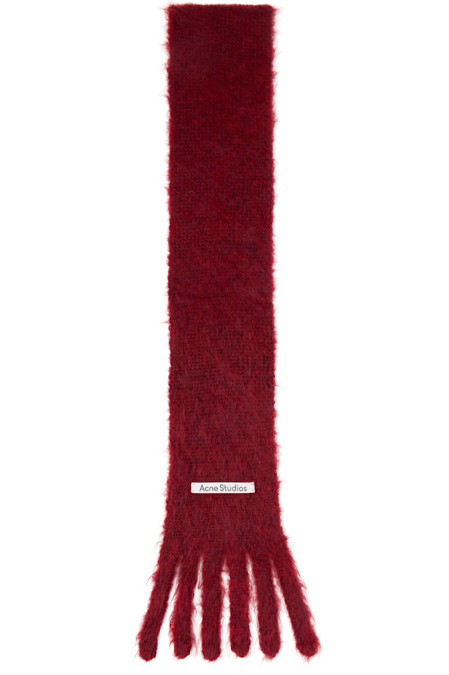 Acne Studios Красный узкий шарф с логотипом
Acne Studios Красный узкий шарф с логотипом