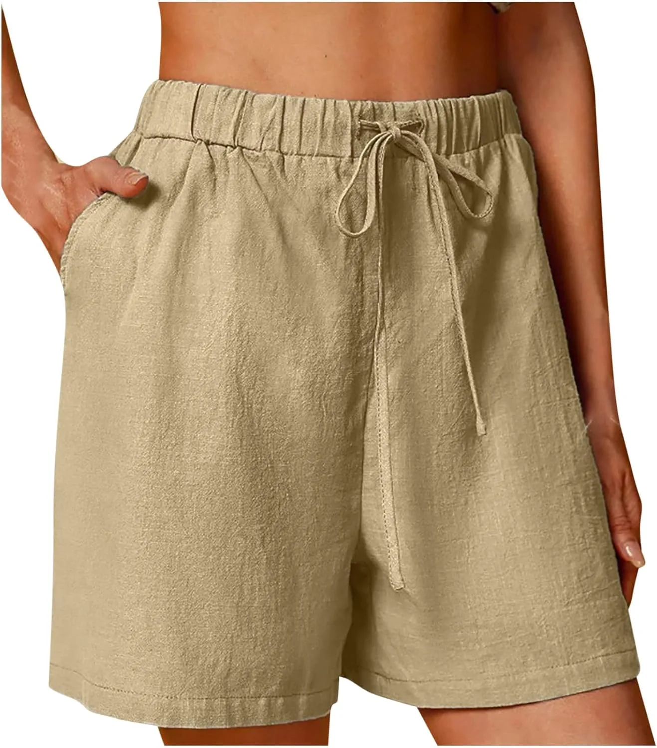 NATHGAM женские шорты из хлопка и льна для лета, Loose Fit, Straight Leg
NATHGAM женские шорты из хлопка и льна для лета, Loose Fit, Straight Leg