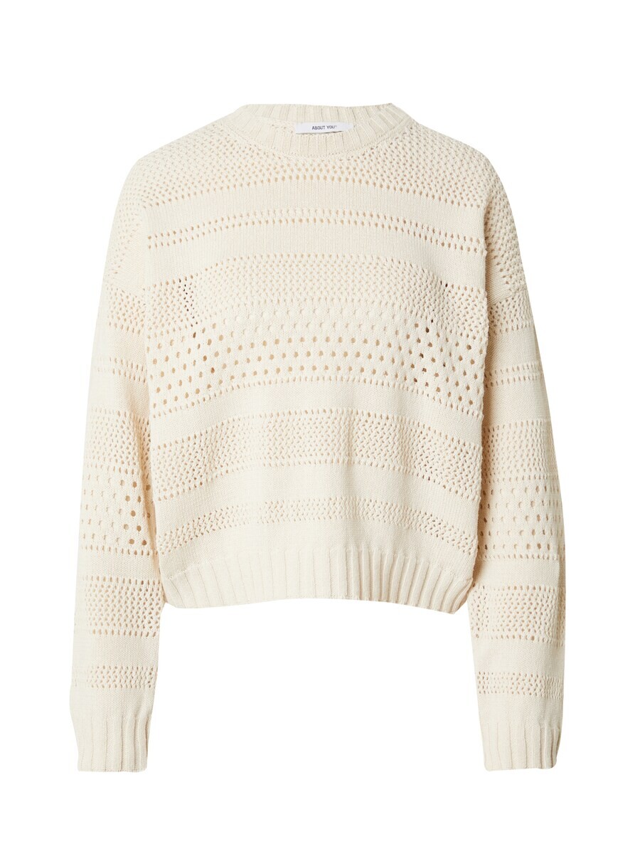 Тонкий вязаный свитер ABOUT YOU Sweater Maira, экрю 
Тонкий вязаный свитер ABOUT YOU Sweater Maira, экрю