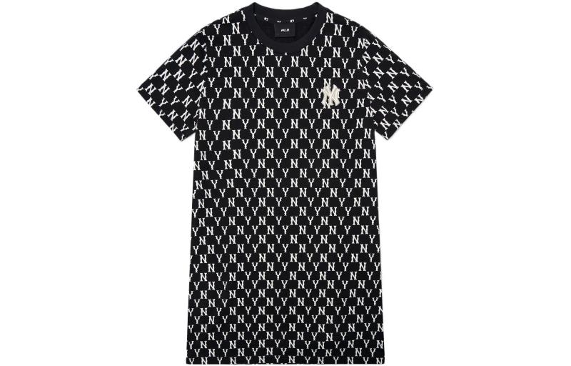 MLB Женское черное платье Base Logo с короткими рукавами
MLB Женское черное платье Base Logo с короткими рукавами