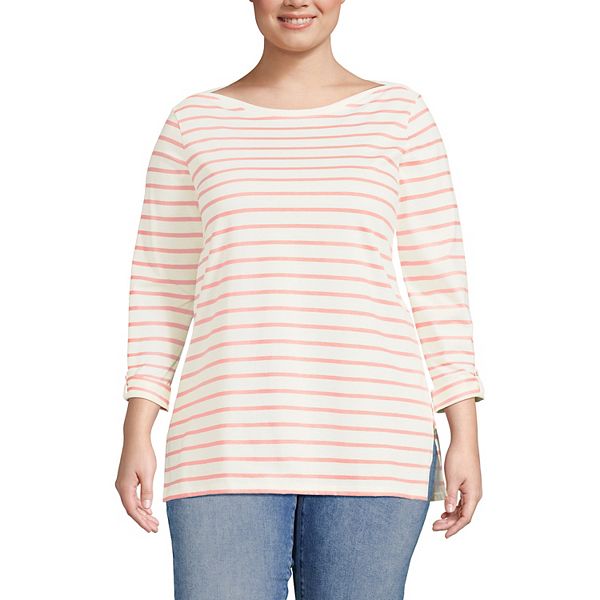 Туника с 3/4 рукавом и лодочкой из хлопка Supima, Plus size, с регулировкой Lands' End, Ivory Peach Stripe, Оранжевый, Туника с 3/4 рукавом и лодочкой из хлопка Supima, Plus size, с регулировкой Lands' End, Ivory Peach Stripe
Туника с 3/4 рукавом и лодочкой из хлопка Supima, Plus size, с регулировкой Lands' End, Ivory Peach Stripe, Оранжевый, Туника с 3/4 рукавом и лодочкой из хлопка Supima, Plus size, с регулировкой Lands' End, Ivory Peach Stripe