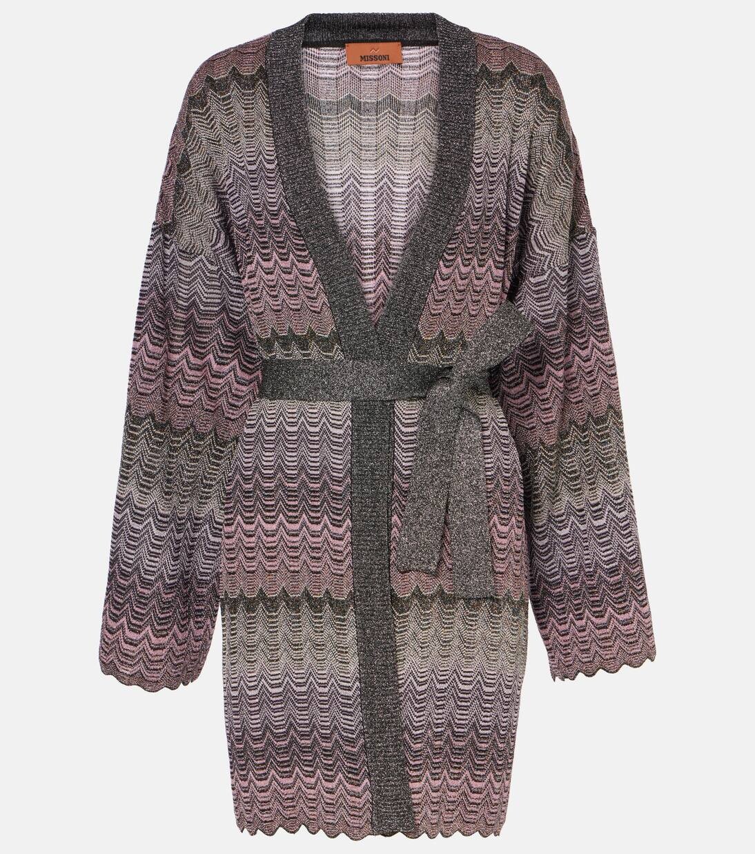 Кардиган с металлическим узором Zig Zag Missoni, цвет multicolor black, silver, rose
Кардиган с металлическим узором Zig Zag Missoni, цвет multicolor black, silver, rose