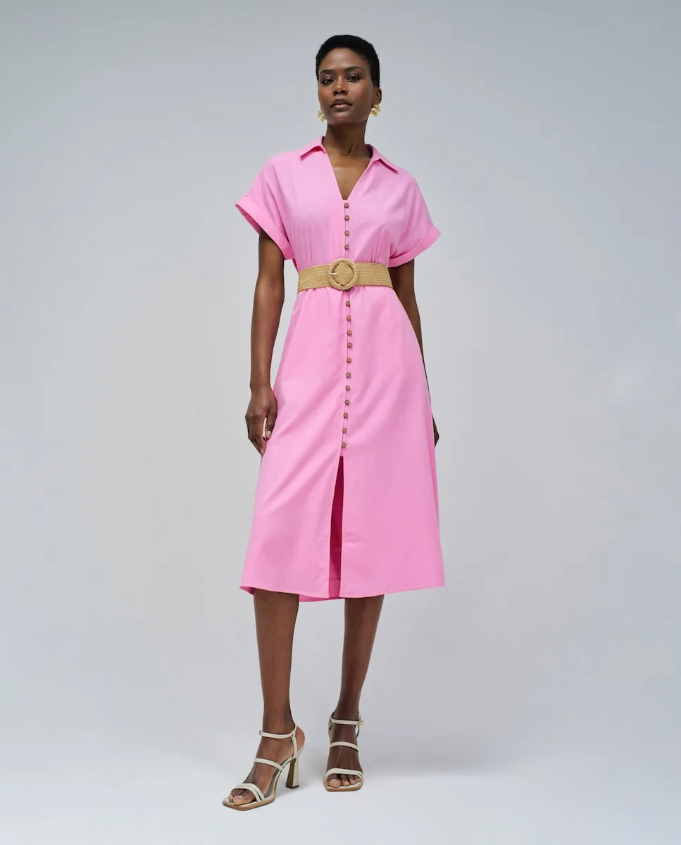 Рубашечное платье с карманами Salsa Jeans, розовый
Рубашечное платье с карманами Salsa Jeans, розовый