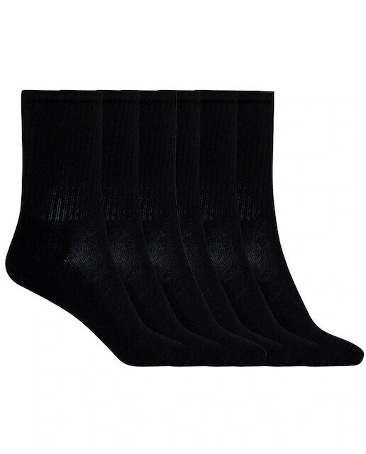 Набор из 6 пар хлопковых носков в рубчик Basix Punto Blanco, черный
Набор из 6 пар хлопковых носков в рубчик Basix Punto Blanco, черный