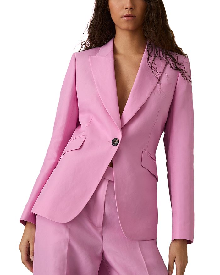 Рейн однобортный льняной пиджак REISS, розовый
Рейн однобортный льняной пиджак REISS, розовый