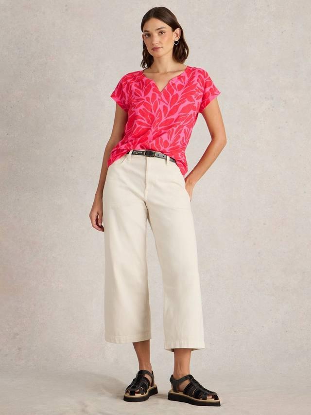 Футболка с вырезанным вырезом nelly leaves White Stuff, розовый
Футболка с вырезанным вырезом nelly leaves White Stuff, розовый