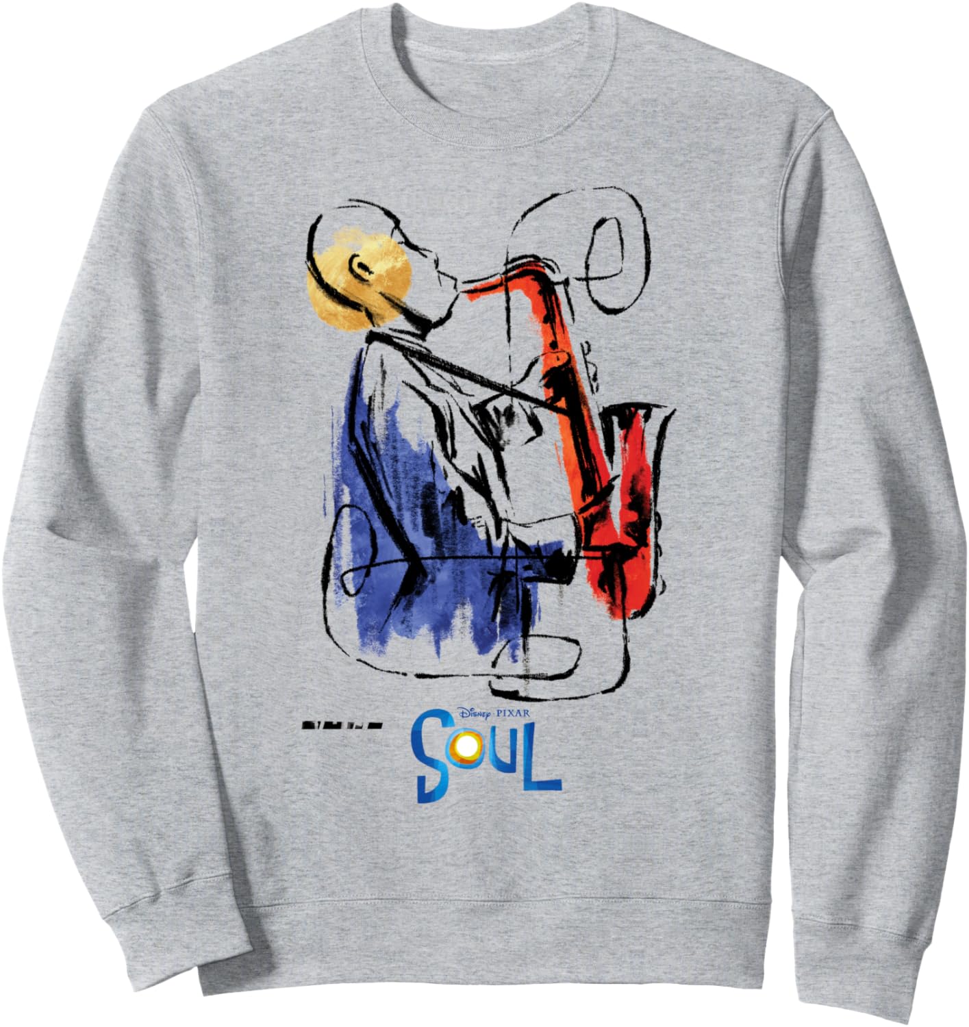 Толстовка с рисунком саксофона из мультфильма Disney Pixar Soul, серая
Толстовка с рисунком саксофона из мультфильма Disney Pixar Soul, серая