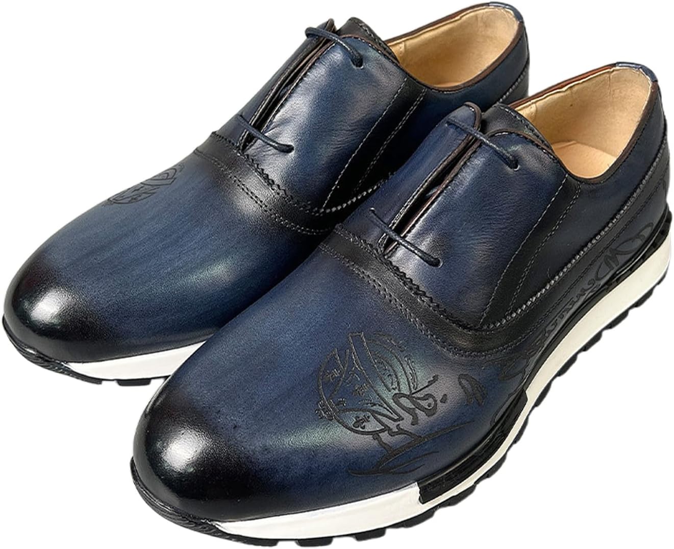 Мужские кроссовки и беговые туфли Santimon, премиальные повседневные слипоны из кожи с тисненным рисунком, удобные и для ежедневной носки, синий
Мужские кроссовки и беговые туфли Santimon, премиальные повседневные слипоны из кожи с тисненным рисунком, удобные и для ежедневной носки, синий