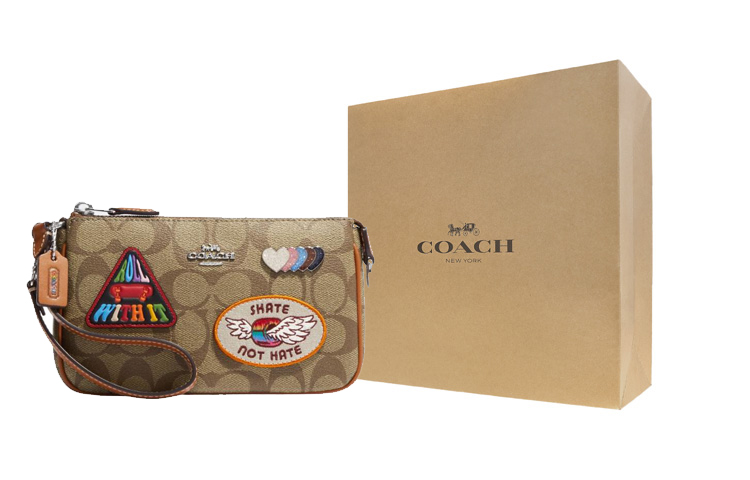 COACH Кожаная сумочка Nolita, клатч, маленькая женская, коричневая
COACH Кожаная сумочка Nolita, клатч, маленькая женская, коричневая
