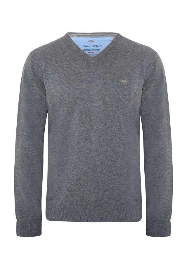 Свитер с V-образным вырезом и вышитым логотипом Fynch-Hatton, цвет 936 steel
Свитер с V-образным вырезом и вышитым логотипом Fynch-Hatton, цвет 936 steel