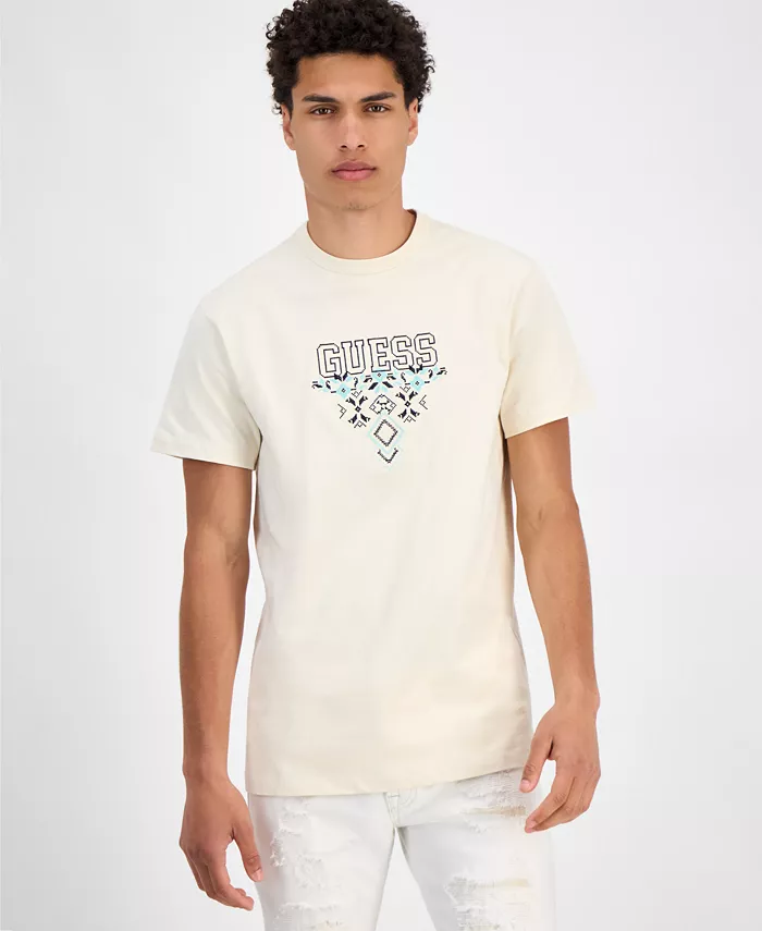 Мужская футболка с треугольным логотипом GUESS, коричневый
Мужская футболка с треугольным логотипом GUESS, коричневый