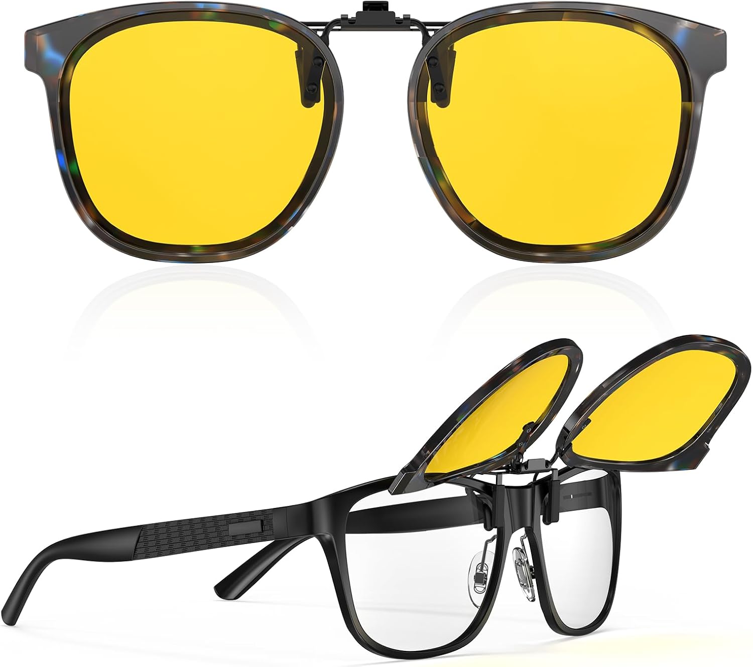 Солнцезащитные очки Goiteia Oversized Polarized Clip on Sunglasses поверх очков с диоптриями для женщин и мужчин, в стильной круглой оправе, напоминающей солнцезащитные очки, Blue Tortoise - Night Driving
Солнцезащитные очки Goiteia Oversized Polarized Clip on Sunglasses поверх очков с диоптриями для женщин и мужчин, в стильной круглой оправе, напоминающей солнцезащитные очки, Blue Tortoise - Night Driving