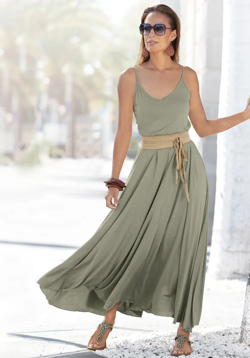 Платье макси Buffalo из трикотажа широкого кроя, легкое летнее платье, пляжное платье, базовое, хаки
Платье макси Buffalo из трикотажа широкого кроя, легкое летнее платье, пляжное платье, базовое, хаки