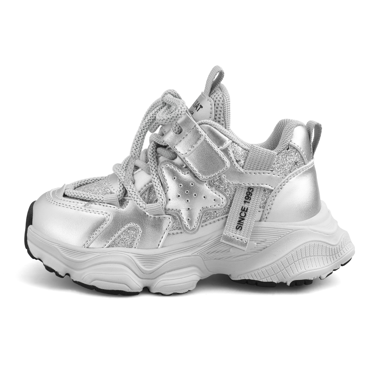 Нескользящие и износостойкие дышащие низкие детские кроссовки для повседневной носки ST&SAT KIDS, серебряный
Нескользящие и износостойкие дышащие низкие детские кроссовки для повседневной носки ST&SAT KIDS, серебряный