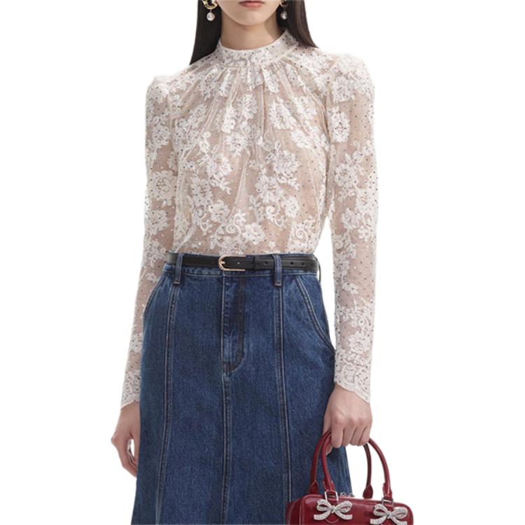 Self-Portrait Женская рубашка светло-бежевого абрикосового цвета
Self-Portrait Женская рубашка светло-бежевого абрикосового цвета