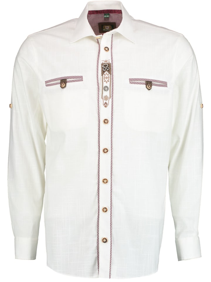 Традиционная рубашка Тивора белого и бордового цветов OS-Trachten
Традиционная рубашка Тивора белого и бордового цветов OS-Trachten