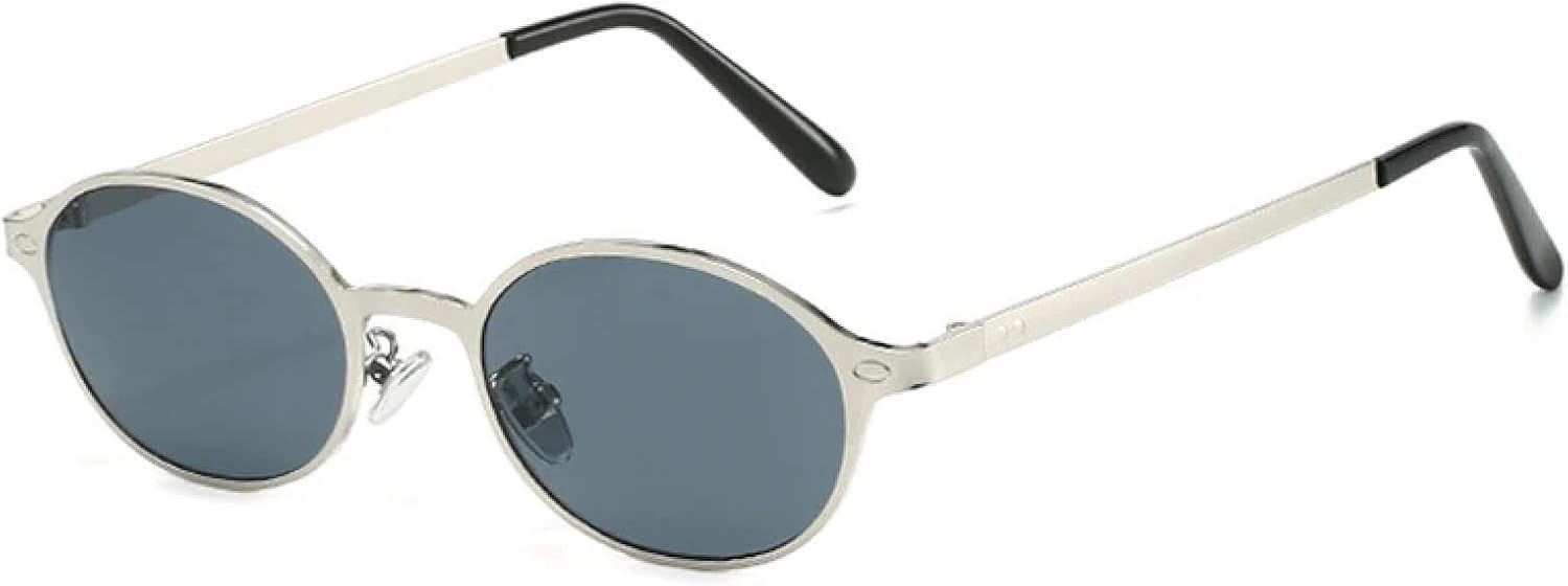 Винтажные классические женские солнцезащитные очки в маленькой овальной металлической оправе с заклепками, мужские панк-очки с защитой от УФ-излучения UV400 MWTSYSQ, Silver Gray
Винтажные классические женские солнцезащитные очки в маленькой овальной металлической оправе с заклепками, мужские панк-очки с защитой от УФ-излучения UV400 MWTSYSQ, Silver Gray