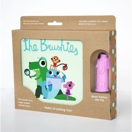 Силиконовая зубная щетка на палец PINKEY с книжкой The Brushies
Силиконовая зубная щетка на палец PINKEY с книжкой The Brushies