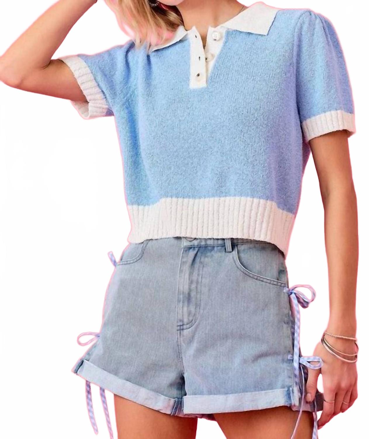 Day + moon Поло-рубашка из махровой ткани нежно-голубого цвета, Синий, Day + moon Поло-рубашка из махровой ткани нежно-голубого цвета
Day + moon Поло-рубашка из махровой ткани нежно-голубого цвета, Синий, Day + moon Поло-рубашка из махровой ткани нежно-голубого цвета