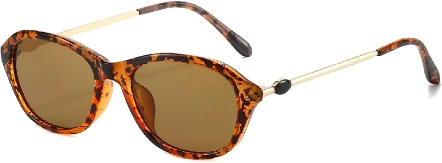 Женские овальные солнцезащитные очки в маленькой оправе, модные солнцезащитные очки для активного отдыха, защита от УФ-излучения UV400 TKKTLLT, Leopard Brown
Женские овальные солнцезащитные очки в маленькой оправе, модные солнцезащитные очки для активного отдыха, защита от УФ-излучения UV400 TKKTLLT, Leopard Brown