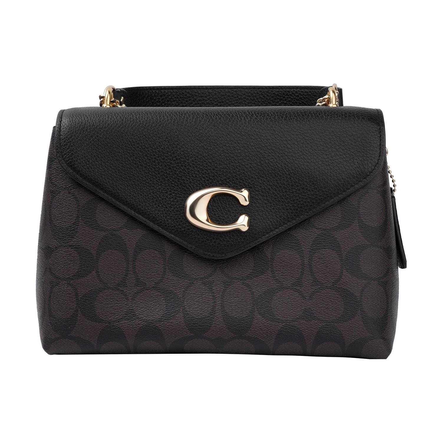 COACH Сумка через плечо из галечной кожи среднего размера
COACH Сумка через плечо из галечной кожи среднего размера